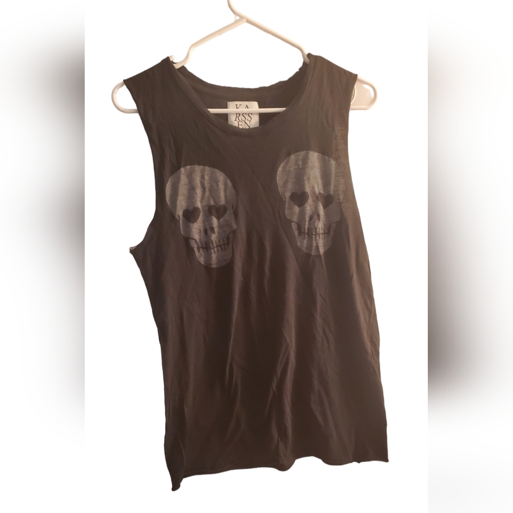 🌟 Rare Find 🌟 Zoe Karssen Size Medium Skull Tank Goth Grundge Y2k